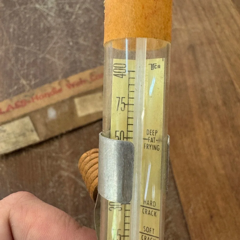 Vintage A.E. Staley‎ Vintage Combination Candy & Fat Frying Thermometer Box